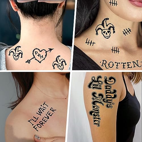 3 Sheets Temporary Tattoos Tattoo Sticker Perfect for Halloween Cosplay Costumes and Party Accessories