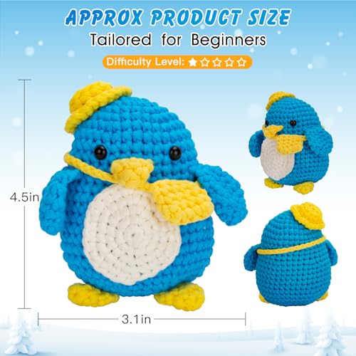Image of Crochet Kit for Beginners Kids, Auoinge Beginner Crochet Kit for Adults
