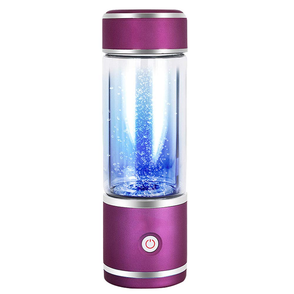 Hydrogen Rich Water Generator Rechargeable with SPE Membrane Water Ionizer Self- Cleaning Function High Concentration Discharge Ozone and Chlorine with PEM Dual Chamber Technology 300Ml,Red