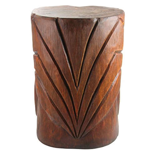 Estatua mesa lateral Kanaloa Tiki 20 pulg. madera miniatura 4