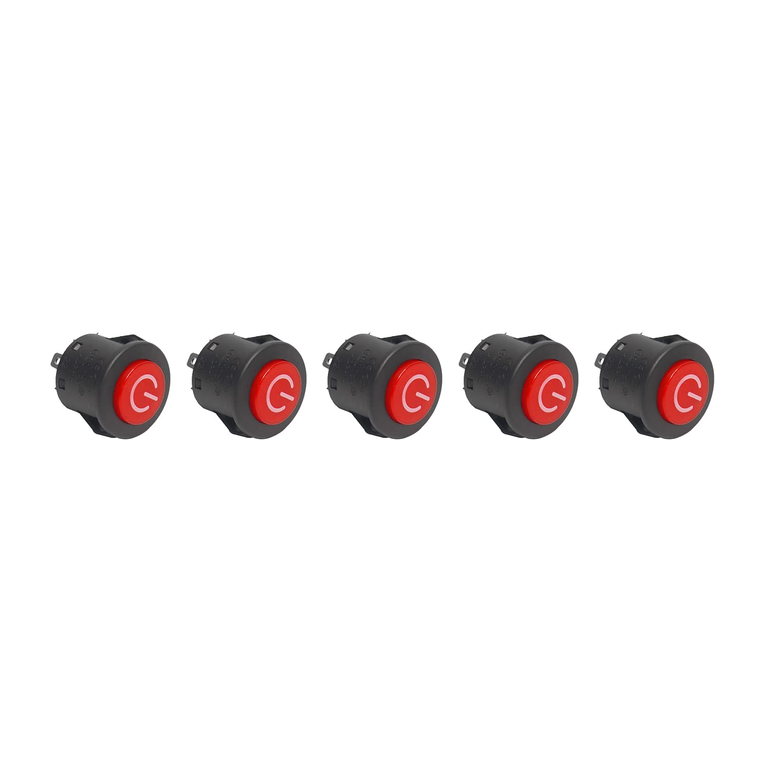 Electronic Spices PACK OF 5 AD2212 Round 12v DC (10A 250VAC) Push Button On Off switch for Toys Electric Kids Car E-Bike (B09BNQFY4Y) Amazon Price History, Amazon Price Tracker