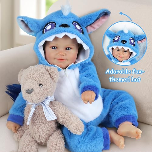Muñeca Reborn Baby Doll de 18 Pulgadas, Vinilo Realista miniatura 3