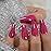 Coolnail Glossy 24pcs Dark Rose Pink Coffin False Nail Tips Acrylic Salon Full Cover Artificial Press On UV Fake Nails With Glue Sticker
