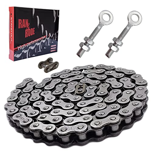 Image of Mini Bike Chain for Coleman Ct200u Ct200u-ex Bt200x Front and Rear Drive Chains and Chain Adjuste Accessories (#420 Chain 90 Link)
