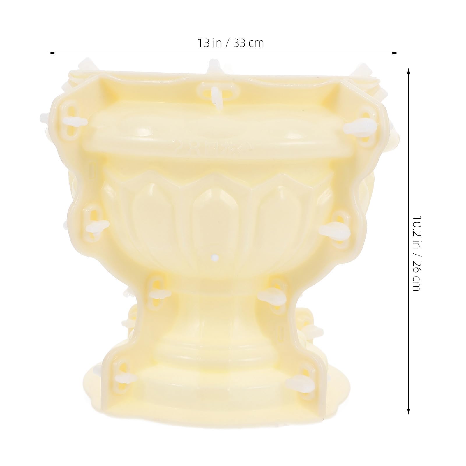 Molde de Maceta Estilo Europeo, Plástico Reutilizable Beige | Moldes Macetas, Hormigón y Bricolaje, Flexible, Lavable, Fácil de Usar, para Bonsái