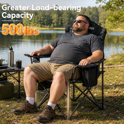 Silla de Camping Aohanoi Heavy Duty para Adultos con Portavasos y Bolsa Térmica miniatura 6