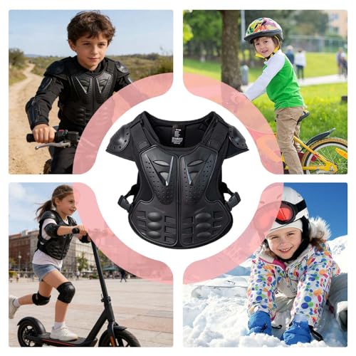 Protector de bicicleta transpirable para niños con armadura cruzada anticaída 4