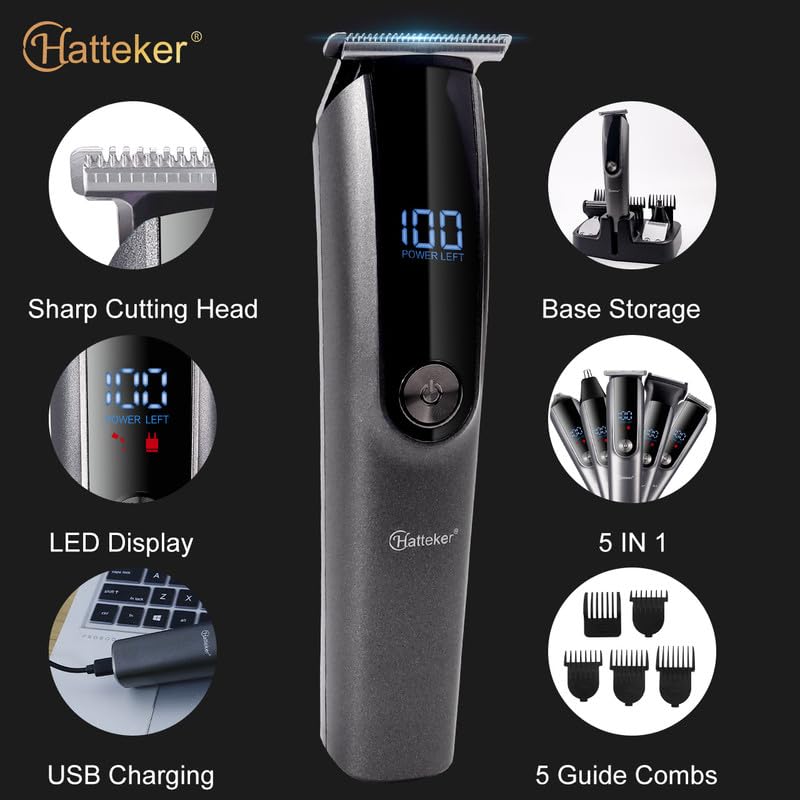 Hatteker HT-621 Grooming Kit with cleaning brush and oil bottle