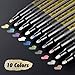 XSG Metallic Marker Pens, markers Set of 10 Colors Metallic Permanent Markers for Black Paper,Rock Painting, Card Making,DIY Photo Album, Scrapbook Crafts, Metal, Wood, Ceramic, Glass (Medium tip)