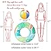 90shine 7PCS Luau Pool Floats: Hawaiian Swimming Rings with 13.5