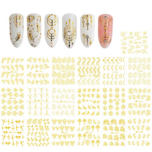 Nagelsticker 60 Blatt Wassertransfer Nagelsticker Selbstklebend Nail Sticker mit Schmetterling Mustermischung für DIY… – Bild 4