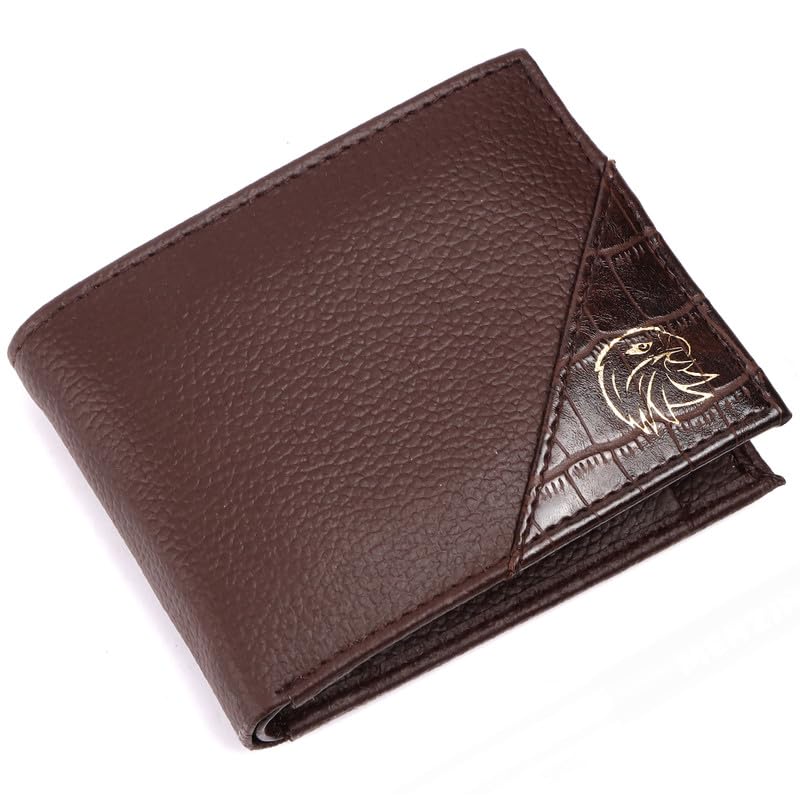 Men Formal Brown Artificial Leather Wallet (5 Card Slots) Style-182-image-33