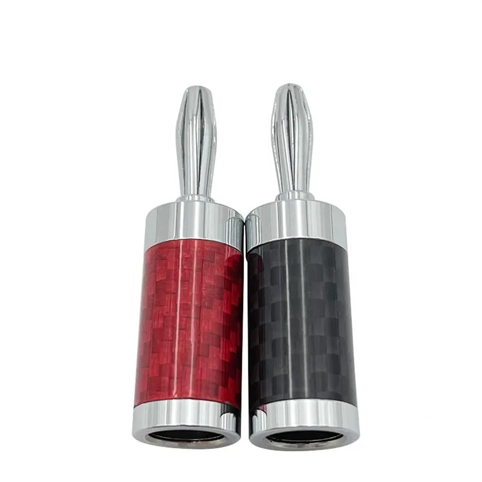 8/40 Stück Lautsprecherkabel aus Kohlefaser, rhodiniert, Bananenstecker, 4-mm-Bananenstecker, Audio-Stecker, Terminalstecker (40 Stück (20 Paar))