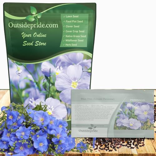 Outsidepride Blue Flax Seeds - 5000 Pcs Perennial Flower Seeds for Planting, Self-Seeding,...