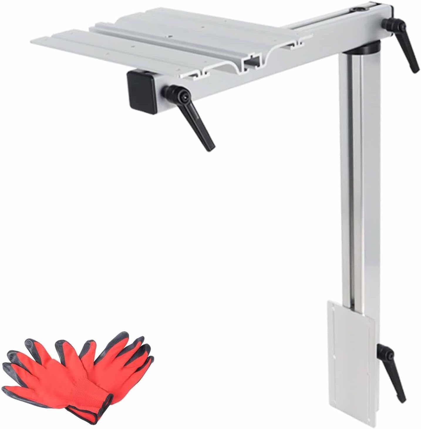Soporte de Mesa Ajustable para Autocaravanas, Soporte de Pata de Mesa Desmontable de Aleación de Aluminio, Abrazaderas de Pata de Mesa Giratorias 360 Grados, Soporte de Pata de Mesa para Camiones