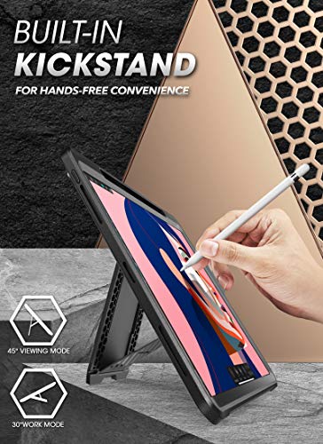 Supcase Ub Pro Series Case For Ipad Pro 12.9 Inch For 2020 Release Only, Support Apple Pencil Charging With Built-In Screen Protector Full-Body Rugged Kickstand Protective Case (Black) #TOP1