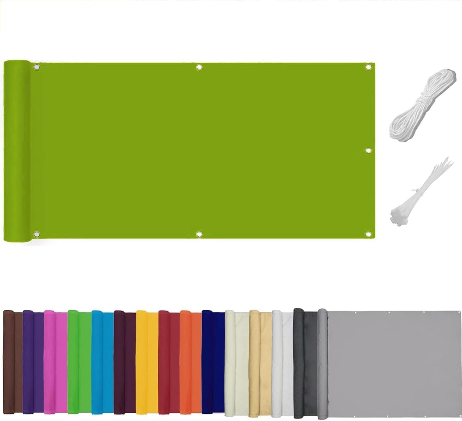 Balkon Sichtschutz Sichtschutz Zaun Schutz Abdeckung Balkonbespannung Blickdichte Windschutz Wasserdicht UV-Schutz für Balkongeländer Garten, ohne Bohren mit Kabelbinder (1x3m,Grün)