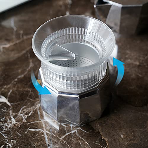 Watchget Moka Pot Dosing Funnel, 54Mm Stovetop Espresso Coffee Maker Distribution Tool Italian Coffee Maker Dosing Ring For Moka Express 3 Cups, Transparent #TOP2