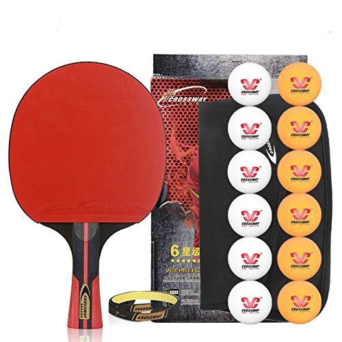 NANZHU Ping Pong Ping-Pong Mesa Pala Raqueta De Tenis De Mesa Terminado Ritmo Único Ritmo Tenis De Mesa Cross-Shoot Pegamento De Doble Cara Adecuado para Principiantes Aficionados Al Tenis De Mesa