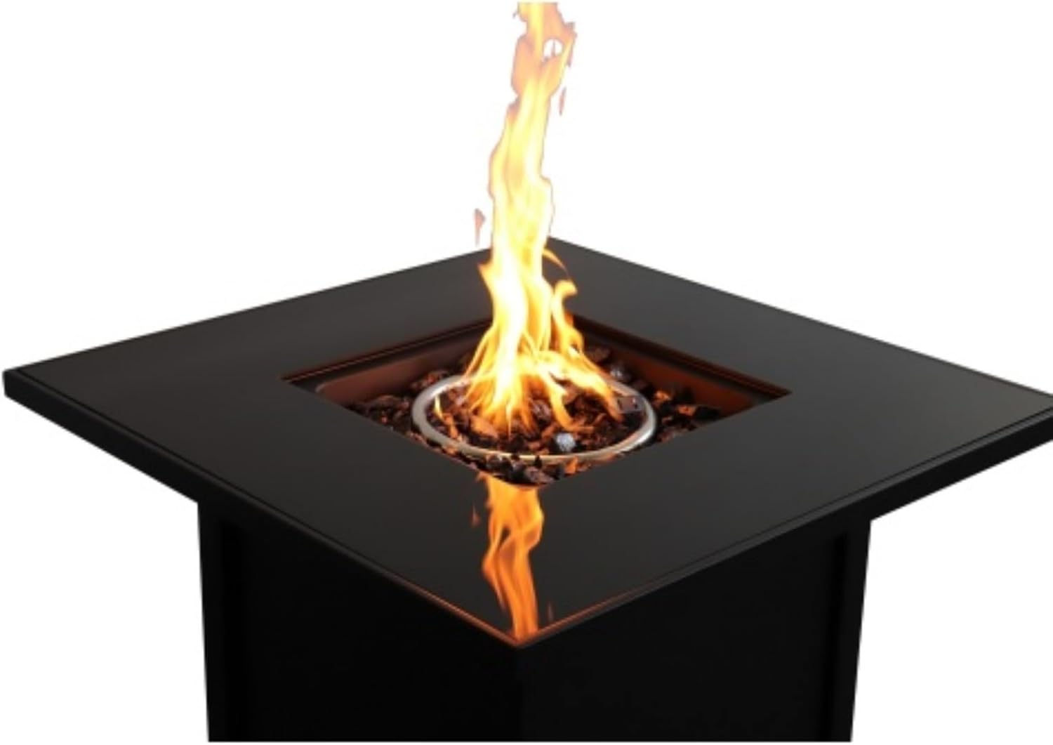 30" X 30" Outdoor Fire Pit, Heat-Resistant Fire Pit Box, Fireplace, Includes Filler, Cover, Hood, Windshield, 40,000 BTU, Suitable for Outdoor Home Garden Backyard, Black