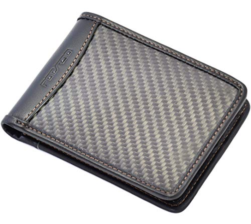Portefeuille en cuir noir et fibre de carbone premium Pocardo Exclusive