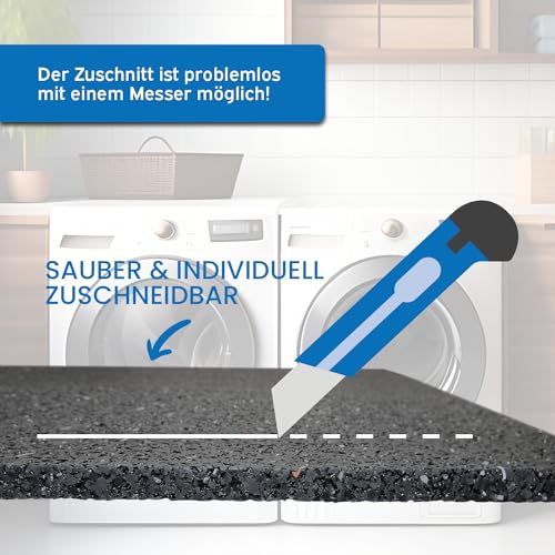 Image of kor4u Antivibration Mat 60 x 60 x 1 cm Sound Insulation Washing Machine