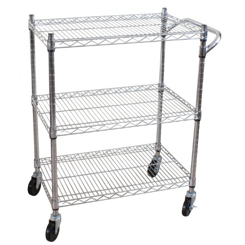 Oceanstar 3-Tier Heavy Duty All-Purpose Utility Cart, Chrome #1