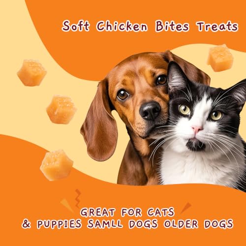 Image of Jungle Calling Soft Chicken Cat & Dog Treats, Natural Chewy Snacks, 10.6 oz