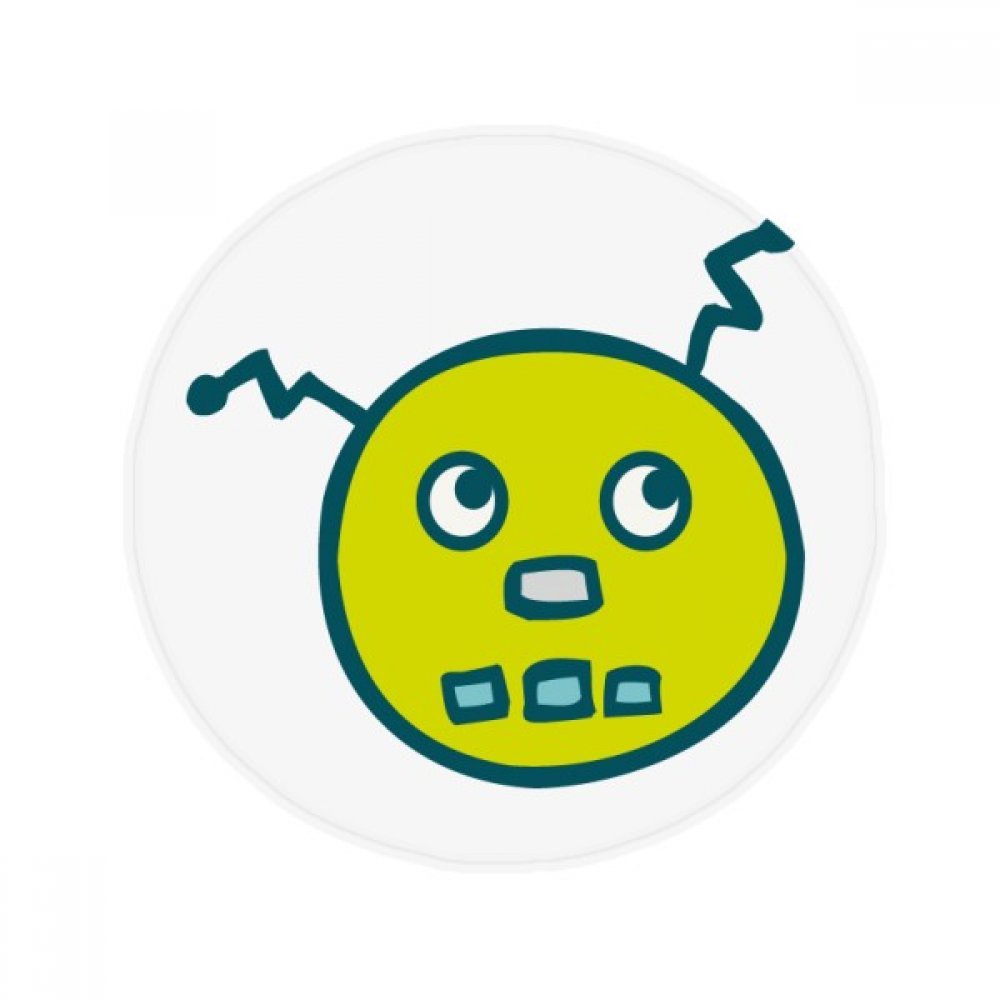 Cadeau tapis rond alien et robot multicolore pour chambre enfant 80cm