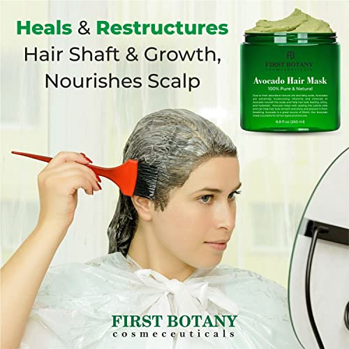 First Botany Hair-Treatment Masks, Avocado Shea Nourishing - Deep Conditioning Hair Mask for Dry Damaged Hair and growth, Hair moisturizer & Conditioner, Sulfate Free hair care - Thumbnail 5