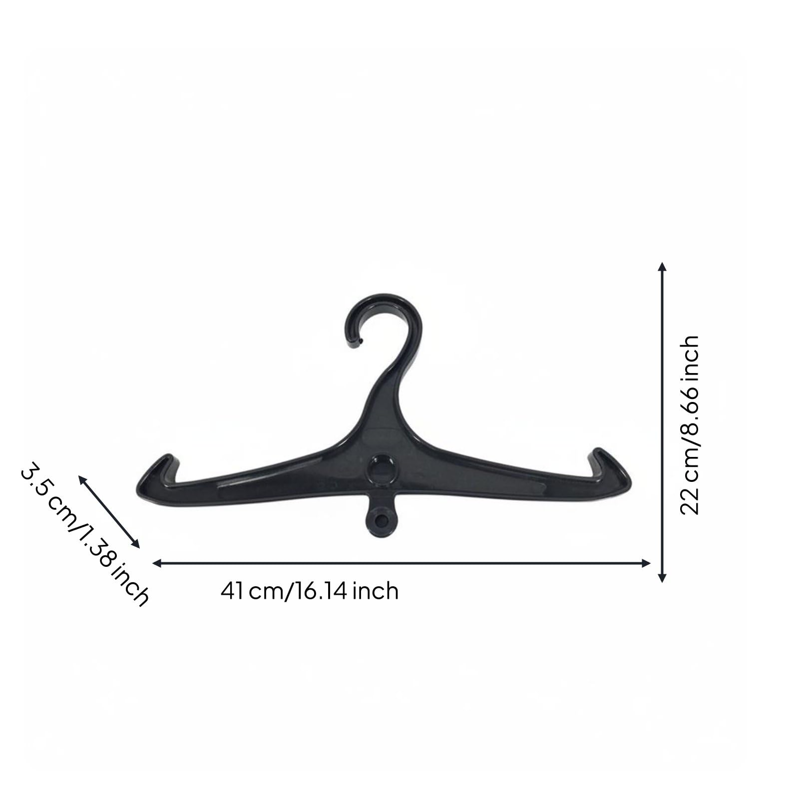 Cintre de Combinaison de Plongée Cintre Crochet Support Résine Solide pour Soutenir Gilet Stabilisateur et Néoprène sans Fléchir Aération pour Séchage, Noir-A, M-A
