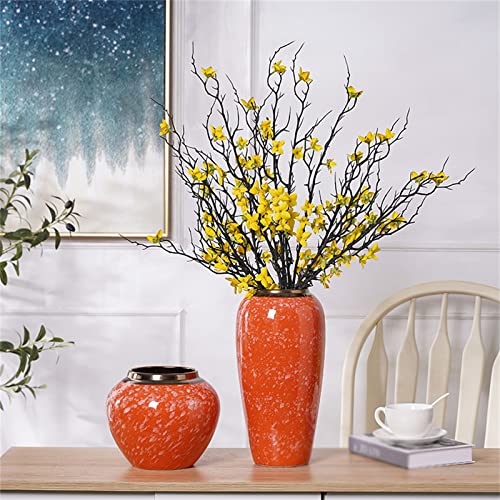 Vase à plantes en céramique vintage et centre de table rétro