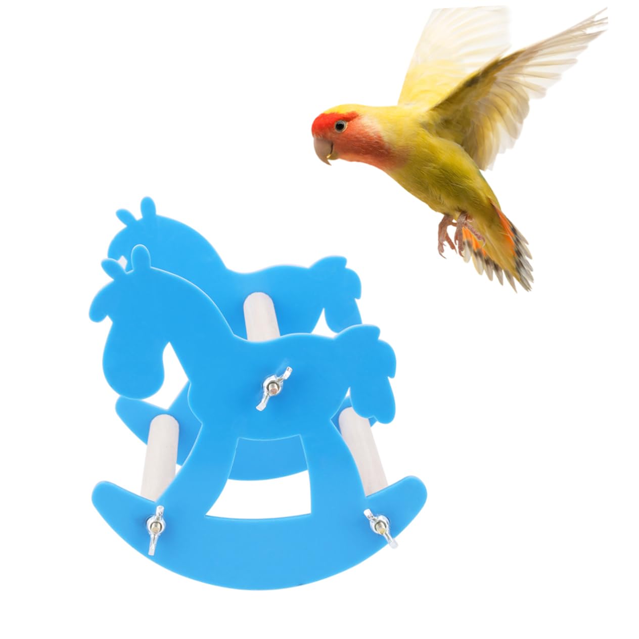 Happyyami 3stücke Schaukelspielzeug Und Kauspielzeug Für Vögel Schaukelsitz Für Wellensittiche Nymphensittiche Und Andere Haustiere Farbe Zufällig