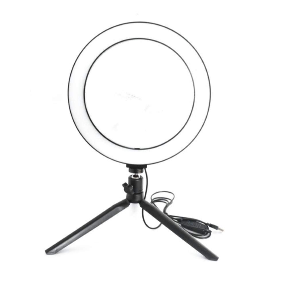 Anneau de lumière 26 cm avec trépied de table et support smartphone pour selfie
