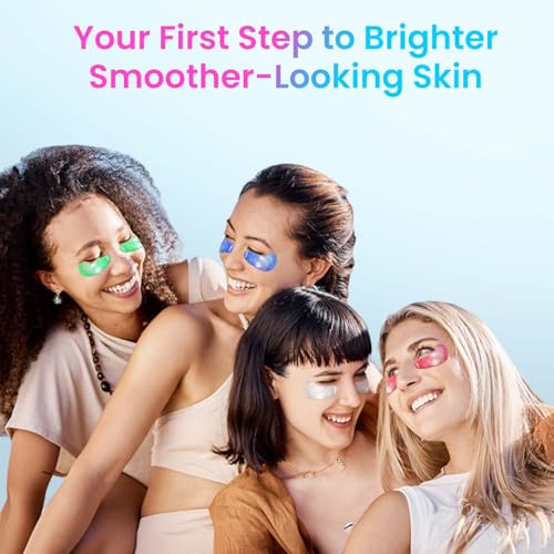Image of Onespring Eye Masks (8 Pairs) - Travel Essentials - Under Eye Patches for Dark Circles, Puffiness, Fine Lines with Collagen, Revitalises and Refreshes Your Skin, Bridesmaid Gift for Her