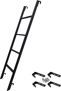 RV Bunk Bed Ladder One-Piece Steel, 50" Bunk Bed Ladder with Flexible and Adjustable Hooks, Safe and Non-Slip Bunk Ladders for RV Home Dormitory, Load-Bearing 330 Pounds