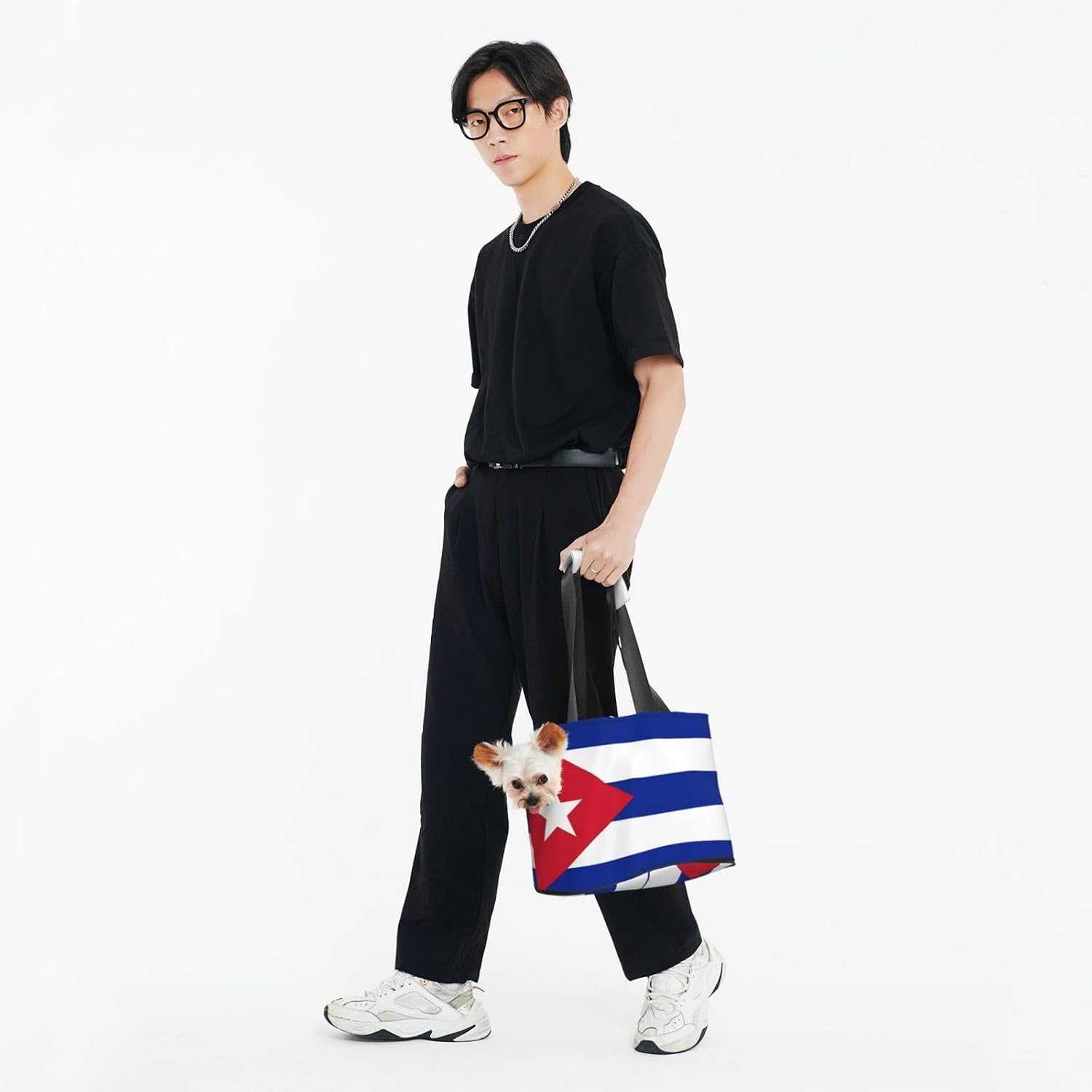Cuban Flag Dog Purse Carrier,Pet Tote Bag, Bag for Small Dogs Cats Puppy
