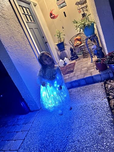 Vestido de Princesa con luces LED para niñas miniatura 4
