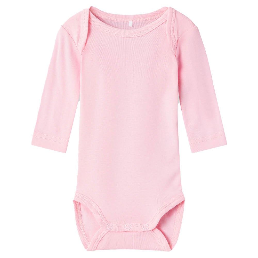 NAME IT Body z długim rękawem Niemowlęta - dziewczynki Nbfbody 2p Ls Orchidea Pink Teddy Noos