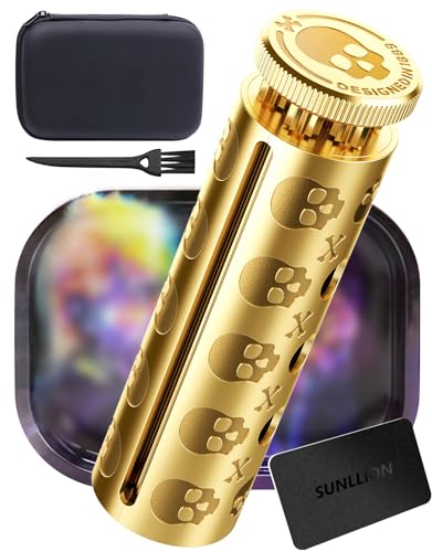 Sunllion The Za Roller Za Wheel Roller 2024 New Pure Copper Joint Roller Machine Solid Brass Roller Use with 70 mm Papers Elegant and Luxurious Tobacco Roller for Men and Women