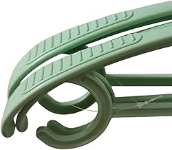 طقم شماعات ملابس بلاستيك من 10 قطع، شماعة كتف كبيرة مقاس 41 × 20 سم - عبوة اقتصادية (أخضر مينت)