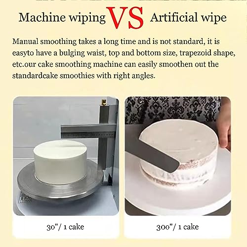 Máquina eléctrica para glaseado de Pasteles, esparcidora de Crema - Máquina automática para Cubrir y Alisar Pasteles de cumpleaños, para una fácil aplicación de Crema y decoración de pastele