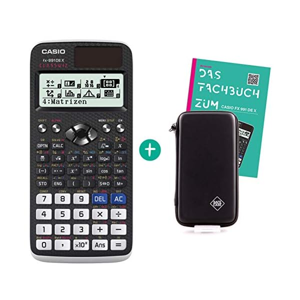 Casio FX 991 DE X + WYNGS Schutztasche schwarz + CALCUSO Fachbuch