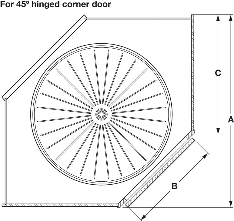 Miniatura 6 de Vath-Sagel - Juego de 2 estantes para armarios esquineros diagonales de cocina con rotación independiente, hecho en Alemania (24 pulgadas redondas)