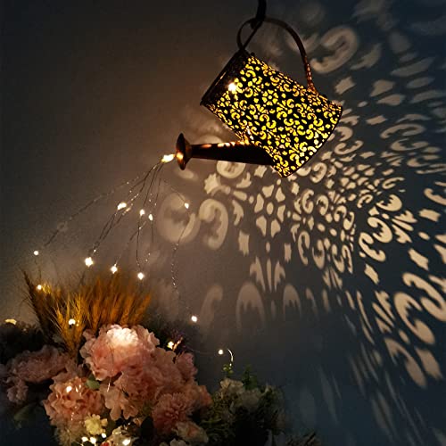 Binfenny Solar Watering Can Light Garden Decor - Outdoor Hanging Lantern Waterproof Hollow Landscape Outside Art Light For Yard Clearance Front Porch Lawn Walkway Patio Backyard Pathway Gift #TOP2