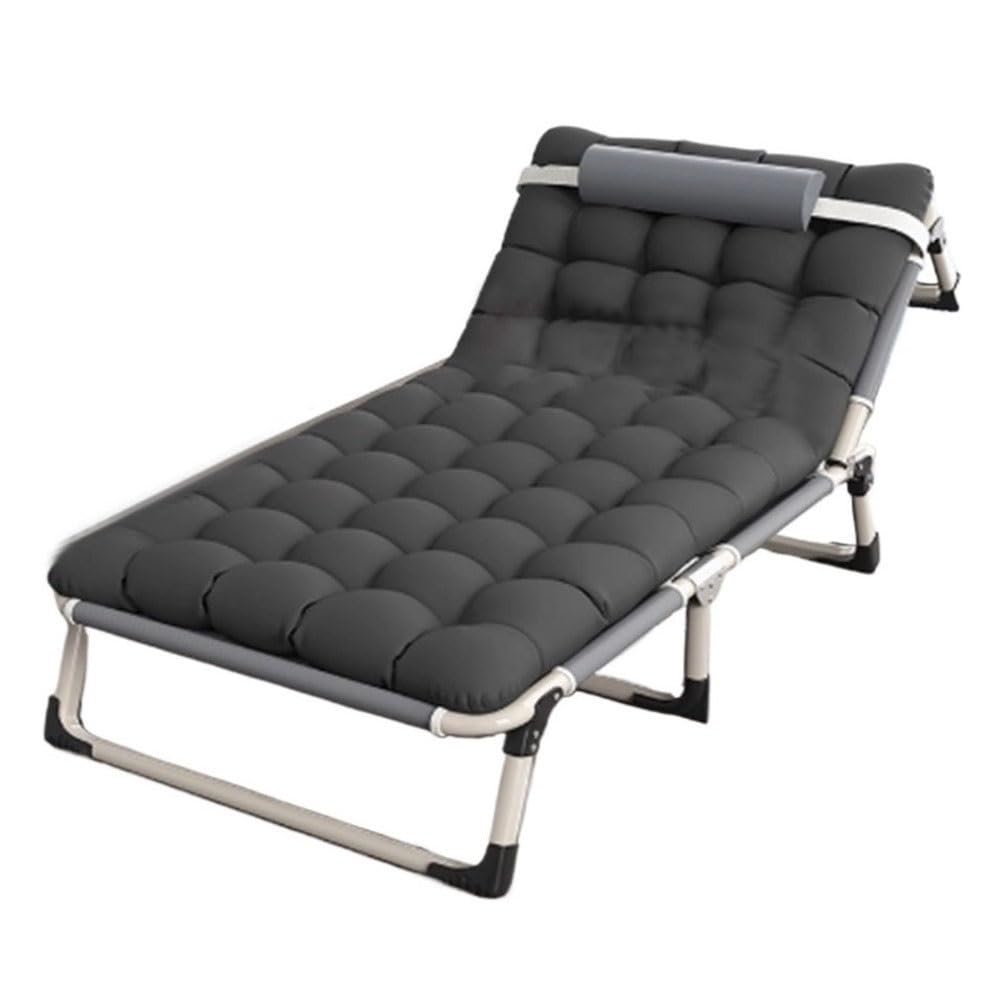 Outdoor Folding Bed Small Outdoor Bed, Accompanying Lounger, Desk, Nap for One Person, Single Folding Bed with Mattresses (Small)