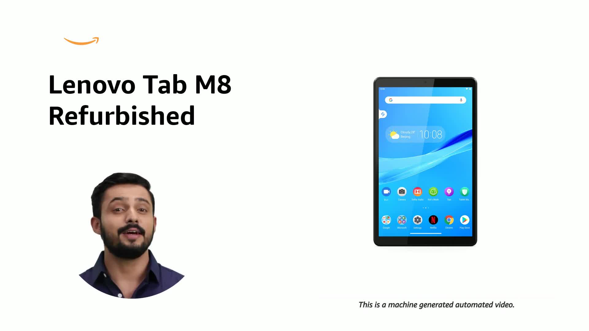 Refurbished) Lenovo Tab M8 (8 inches, 2GB, 32GB, Wi-Fi, Platinum