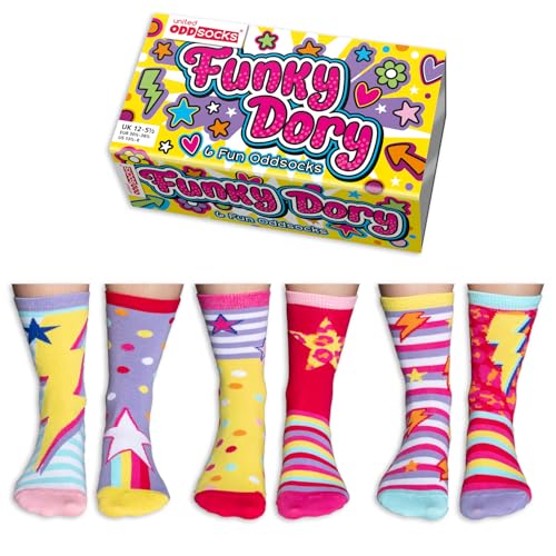 United Oddsocks Box 6 chaussettes colorées filles EUR 30.5-38.5