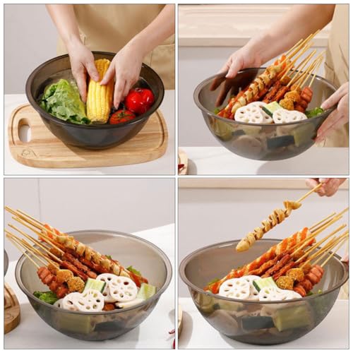 Tazón acrílico para mezclar alimentos 30 cm gris miniatura 6