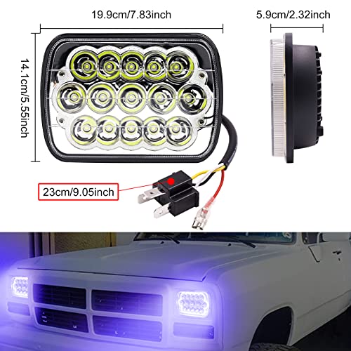 jose2015 2PCS 5x7 LED luces delanteras con ojos angel azul miniatura 2